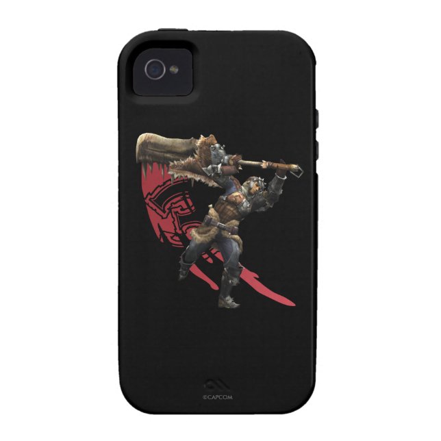 Coques Case-Mate iPhone Chasseur masculin avec la grande armure d'épée et (Dos)