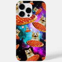 Chat à pizza de l'espace amusant