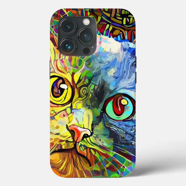 Coques Case-Mate iPhone Chat Abstrait coloré (Verso)