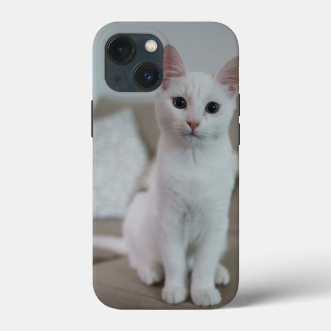 Coques Case-Mate iPhone chat américain à poil court blanc (Verso)