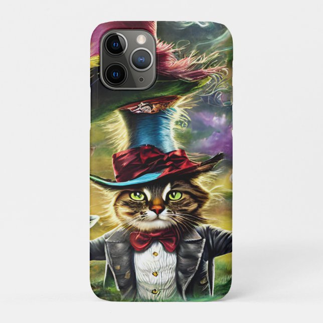 Coques Case-Mate iPhone Chat anthropomorphique Mad Hatter Imaginaire Fairy (Dos)