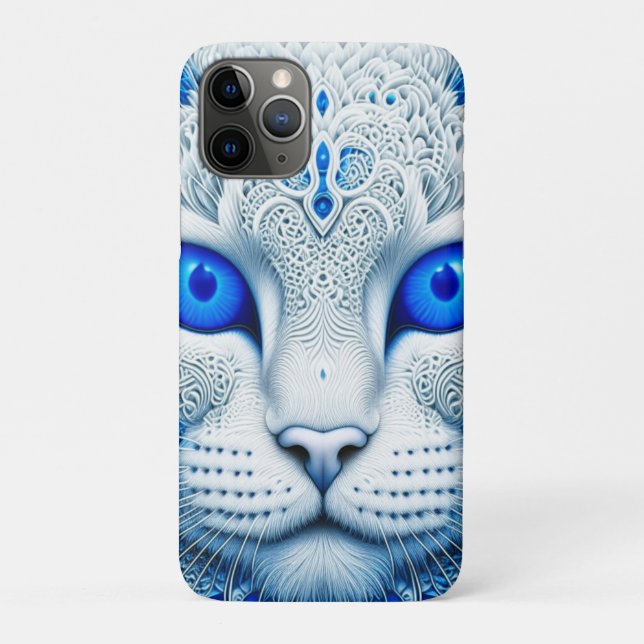 Coques Case-Mate iPhone Chat blanc mystique Art IA éthéré (Dos)