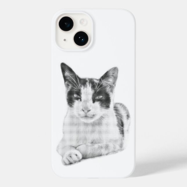 Coques Case-Mate iPhone Chat calico en demi-teinte (Verso)