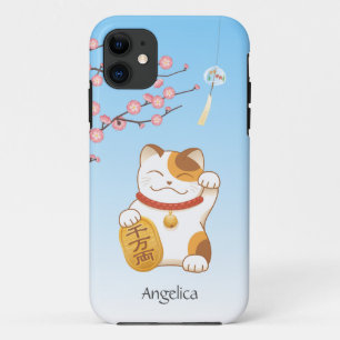 Coque Case-Mate Pour iPhone Chat chanceux japonais, Calico Maneki Neko