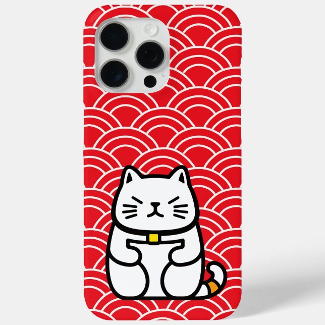 Coques Case-Mate iPhone Chat chanceux japonais ou Maneki-Neko (Verso)