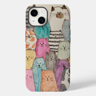 Coque Pour iPhone 14 Chat! Chat! Chat!