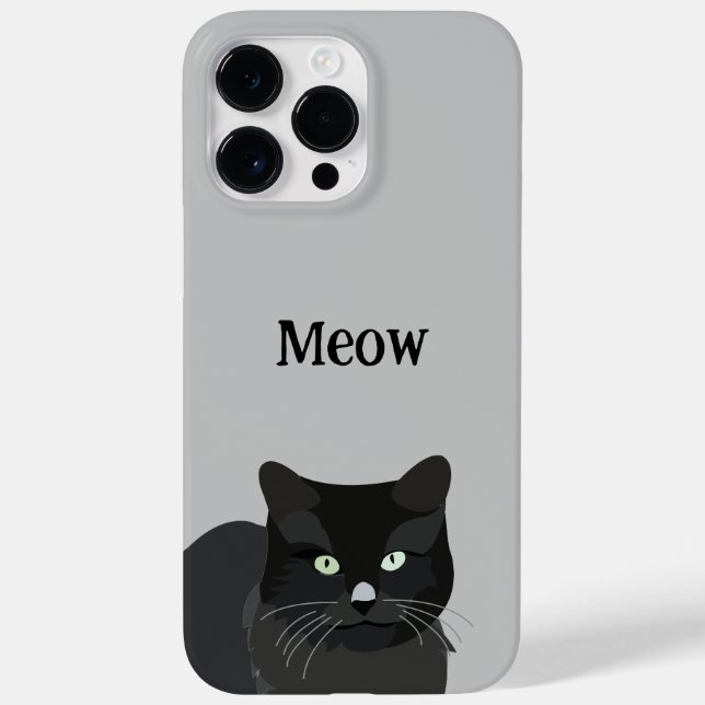 Coques Case-Mate iPhone Chat Chat noir  (Verso)