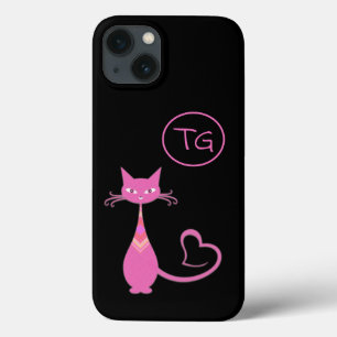 Case-Mate iPhone Case Chat Classique Rétro Rose Kitty Monogramme Queue d