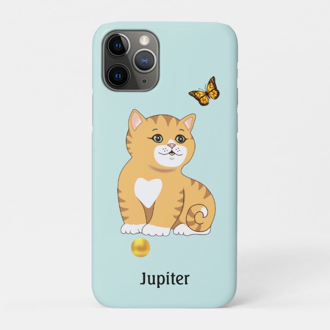 Coques Case-Mate iPhone Chat Cute Orange Tabby Kitty (Dos)
