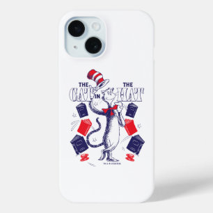 Coque Pour iPhone 15 Chat dans le Casquette Lecture de livres