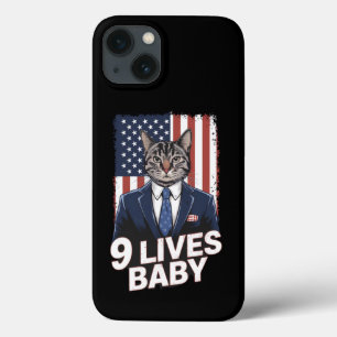 Case-Mate iPhone Case Chat dans une suite avec la coiffure Trump Drapeau
