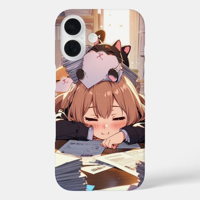 Coques Case-Mate iPhone Chat de bureau surchargé (Verso)