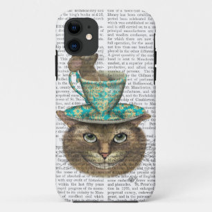 Coque Case-Mate Pour iPhone Chat de Cheshire avec la tasse sur la tête