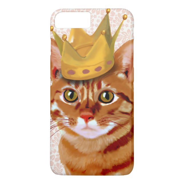 Coques Case-Mate iPhone Chat de gingembre avec Portrait de Couronne (Dos)