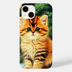 Coque Pour iPhone 14 Chat de Noël Vintage