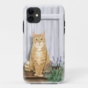 Coques Pour iPhone Chat de porte de lavande