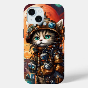 Coque Pour iPhone 15 Chat de Steampunk I