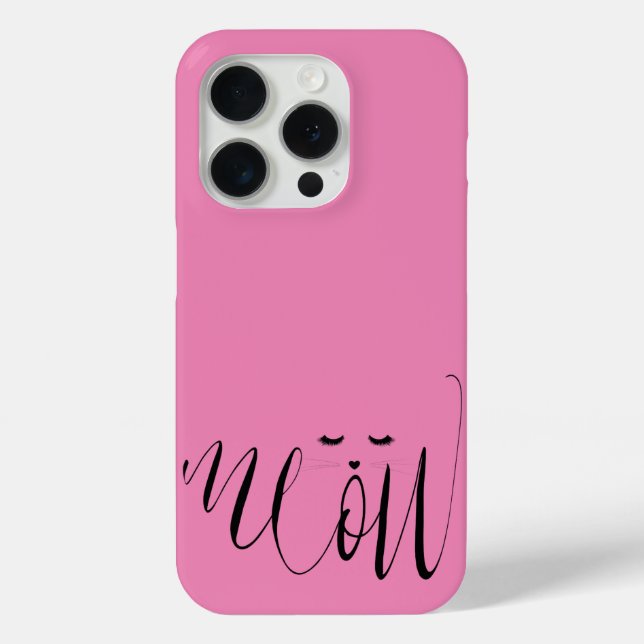 Coques Case-Mate iPhone Chat de viande rose (Verso)