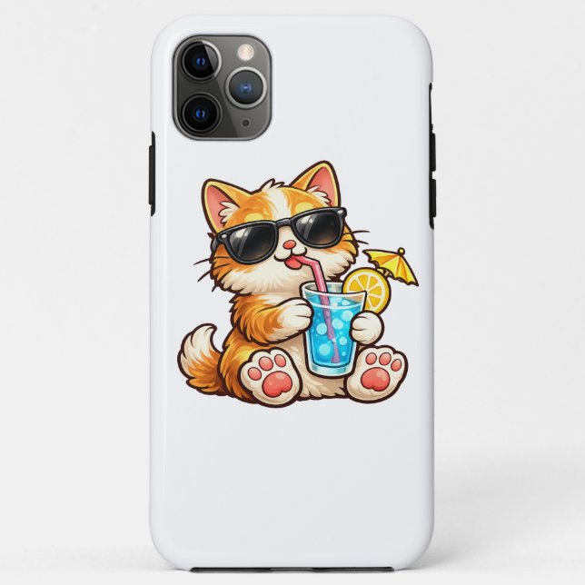 Coques Case-Mate iPhone Chat d'été cool (Dos)