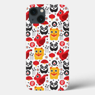 Coques Pour iPhone Chat, dragon, et panda chanceux de la Chine