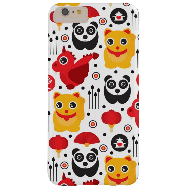 Coques Case-Mate iPhone Chat, dragon, et panda chanceux de la Chine (Dos)