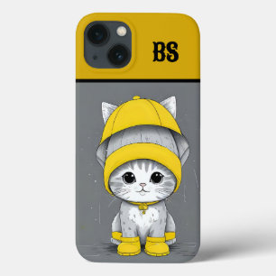 Case-Mate iPhone Case Chat drôle dans les bottes de pluie - Humour de ch