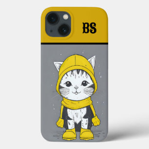 Case-Mate iPhone Case Chat drôle dans les bottes de pluie - Humour de ch