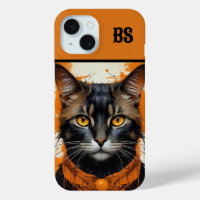 Chat éffrayant d'Halloween caché