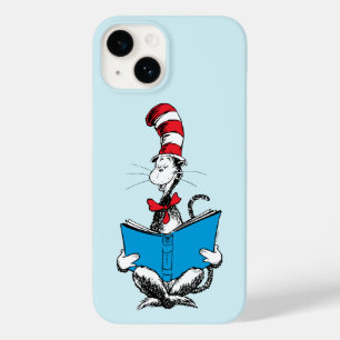 Coque Pour iPhone 14 Chat en lecture Casquette