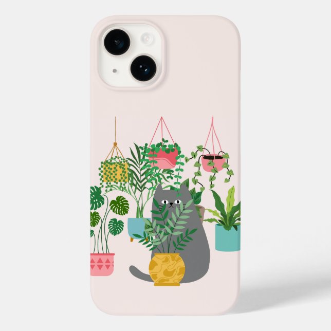 Coques Case-Mate iPhone Chat entre Plantes drôle (Verso)