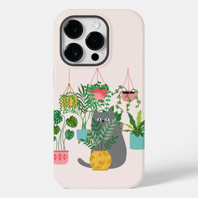 Coques Case-Mate iPhone Chat entre Plantes drôle (Verso)