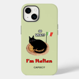 Coque Pour iPhone 14 Chat et pizza