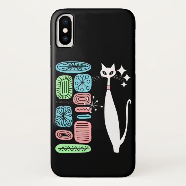 Coques Case-Mate iPhone Chat frais moderne de la rétro moitié du siècle (Dos)
