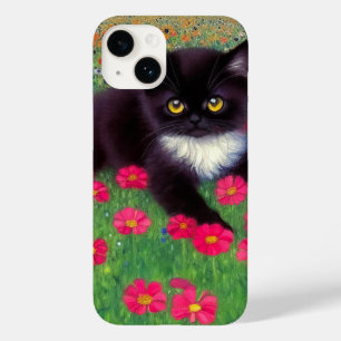 Coque Pour iPhone 14 Chat Gustav Klimt Tuxedo