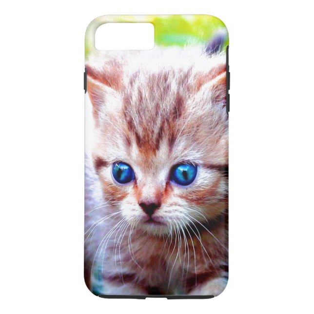 Coques Case-Mate iPhone Chat Kitten Bleu teinté (Dos)