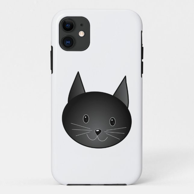 Coques Case-Mate iPhone Chat. Kitty. noir mignon (Dos)