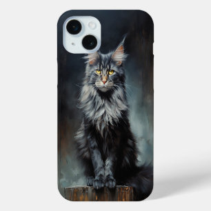 Coque iPhone 15 Mini chat Maine Coon