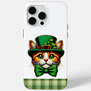 Coque iPhone 15 Pro Max Chat mignon/chaton Saint Patrick's Day