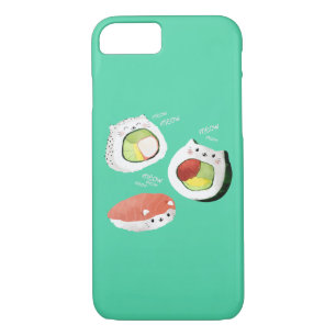 Coque iPhone 7 Chat mignon de sushi