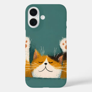 Coque Pour iPhone 16 Chat mignon drôle de nappe