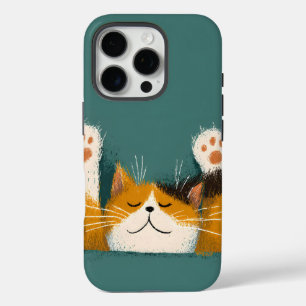 Coques iPhone 16 Pro Chat mignon drôle qui fait la sieste