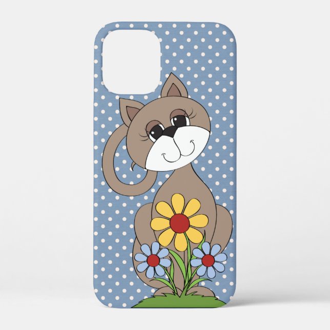 Coques Case-Mate iPhone chat mignon sur pois (Verso)