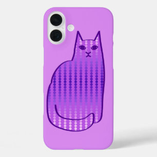iPhone 16 Plus Case Chat moderne du milieu du siècle, orchidée et viol