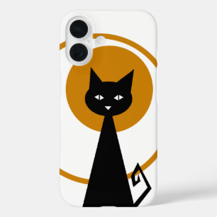 Coque Pour iPhone 16 Chat Noir