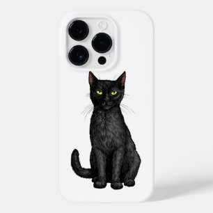 Coque Pour iPhone 14 Pro chat noir
