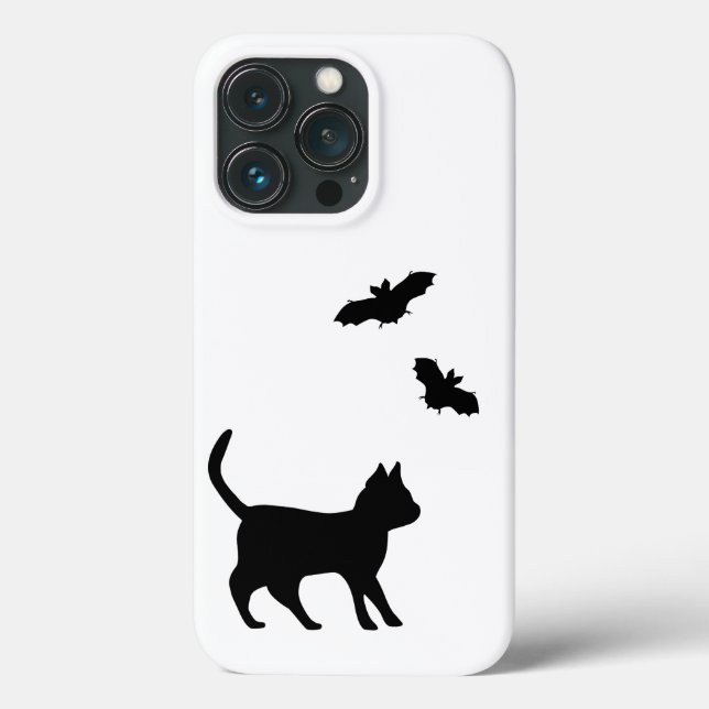 Coques Case-Mate iPhone Chat noir avec chauve-souris (Verso)