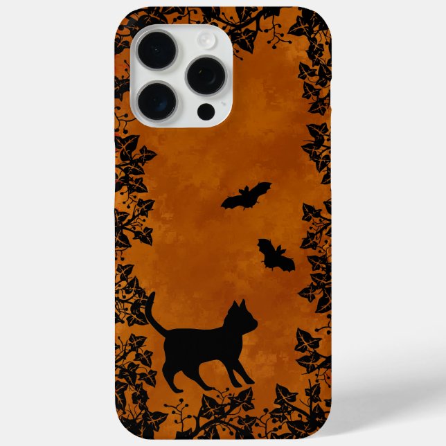 Coques Case-Mate iPhone Chat noir avec chauve-souris (Verso)