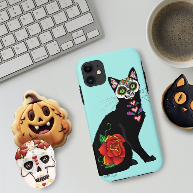 Coques Case-Mate iPhone Chat noir de Sugar (Créateur téléchargé)