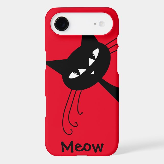 Coques Case-Mate iPhone Chat noir drôle original félin (Verso)