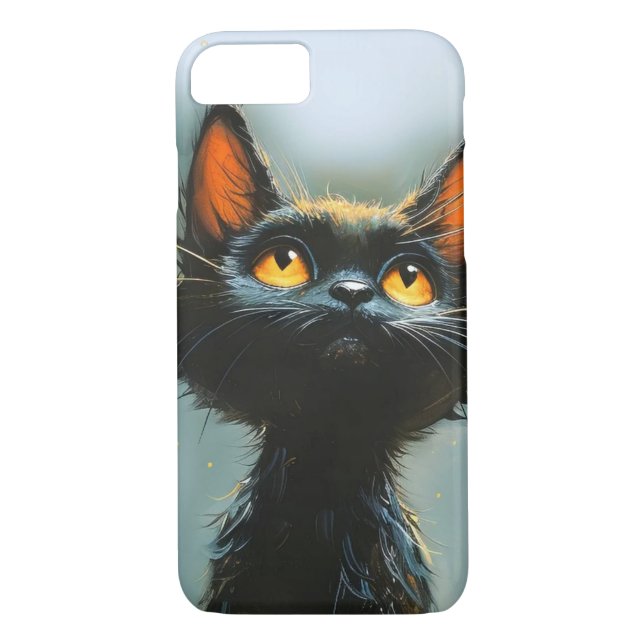 Coques Case-Mate iPhone Chat noir enchanté (Dos)